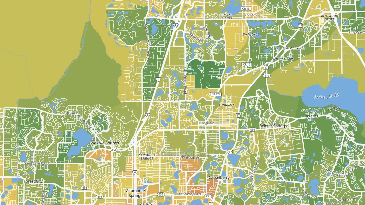 Longwood, FL Map of Murder Rates