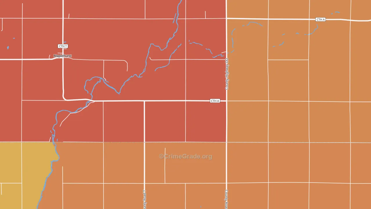 Longwood, WI Map of Murder Rates