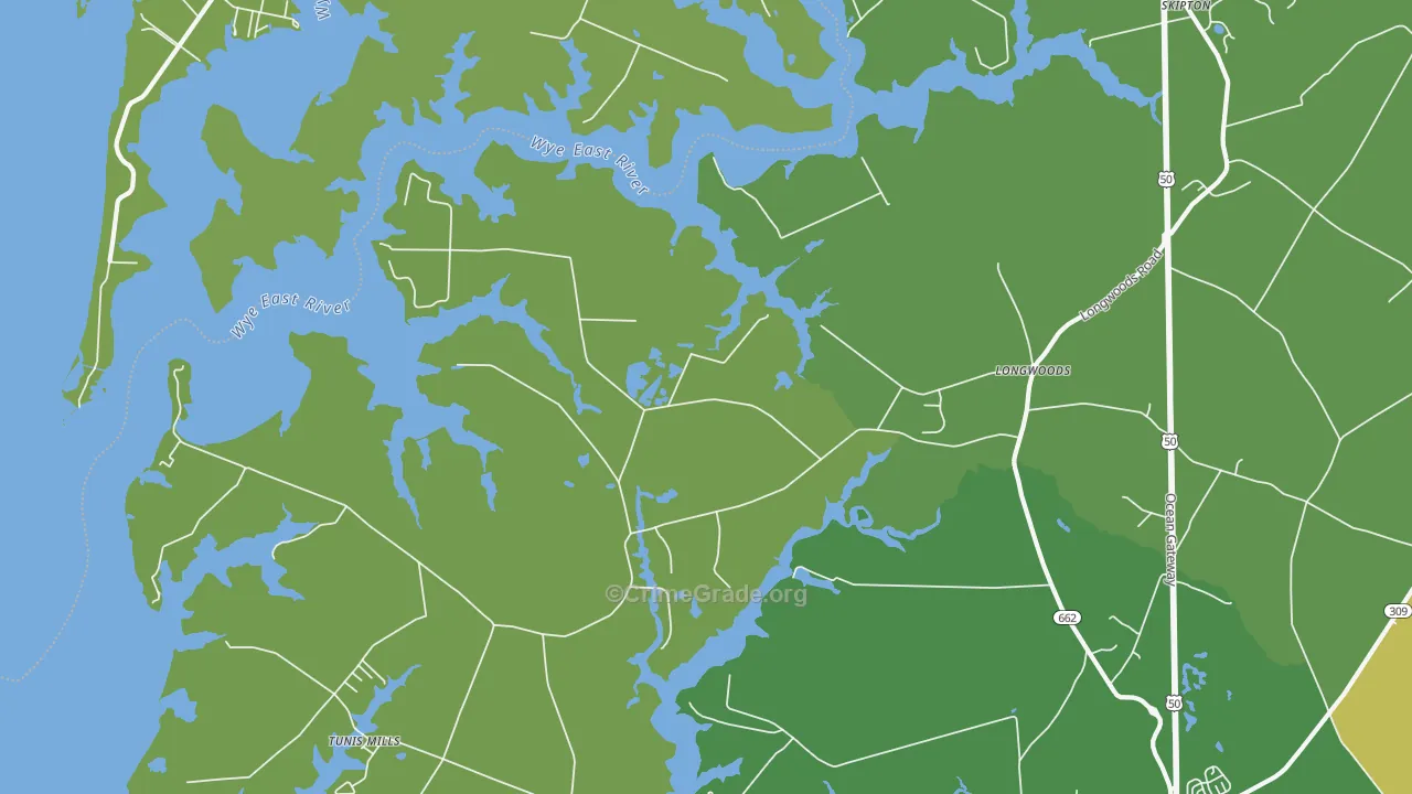 Longwoods, MD Map of Murder Rates