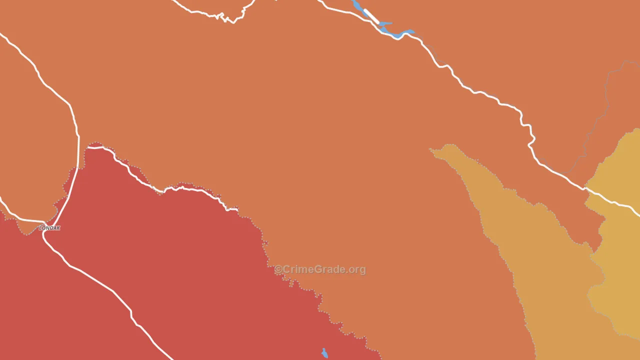 Lonoak, CA Map of Murder Rates