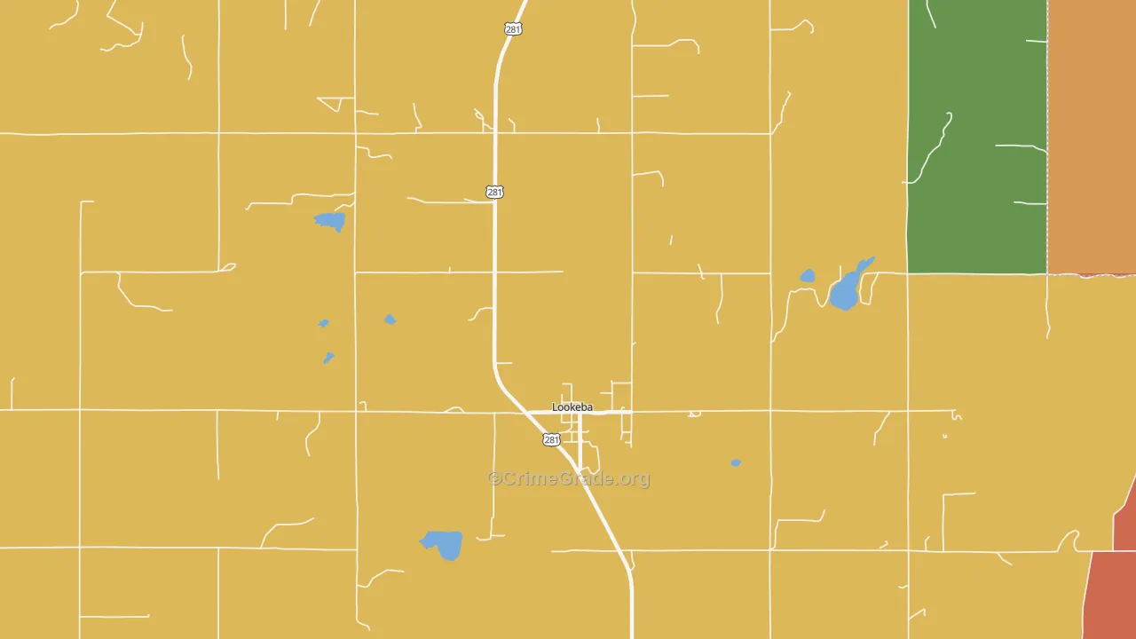 Lookeba, OK Map of Murder Rates