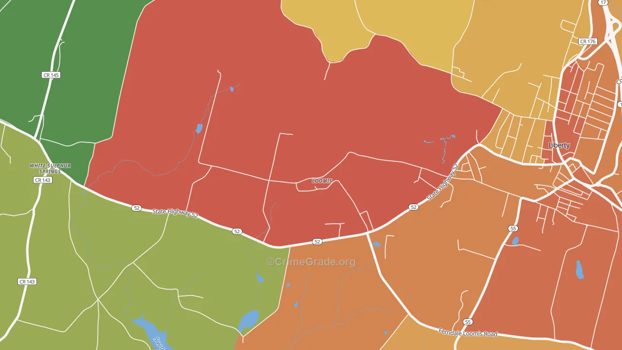 Loomis, NY Map of Murder Rates