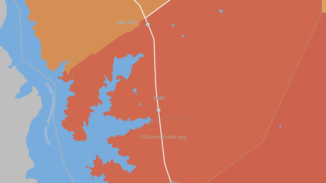 Lopeno, TX Map of Murder Rates