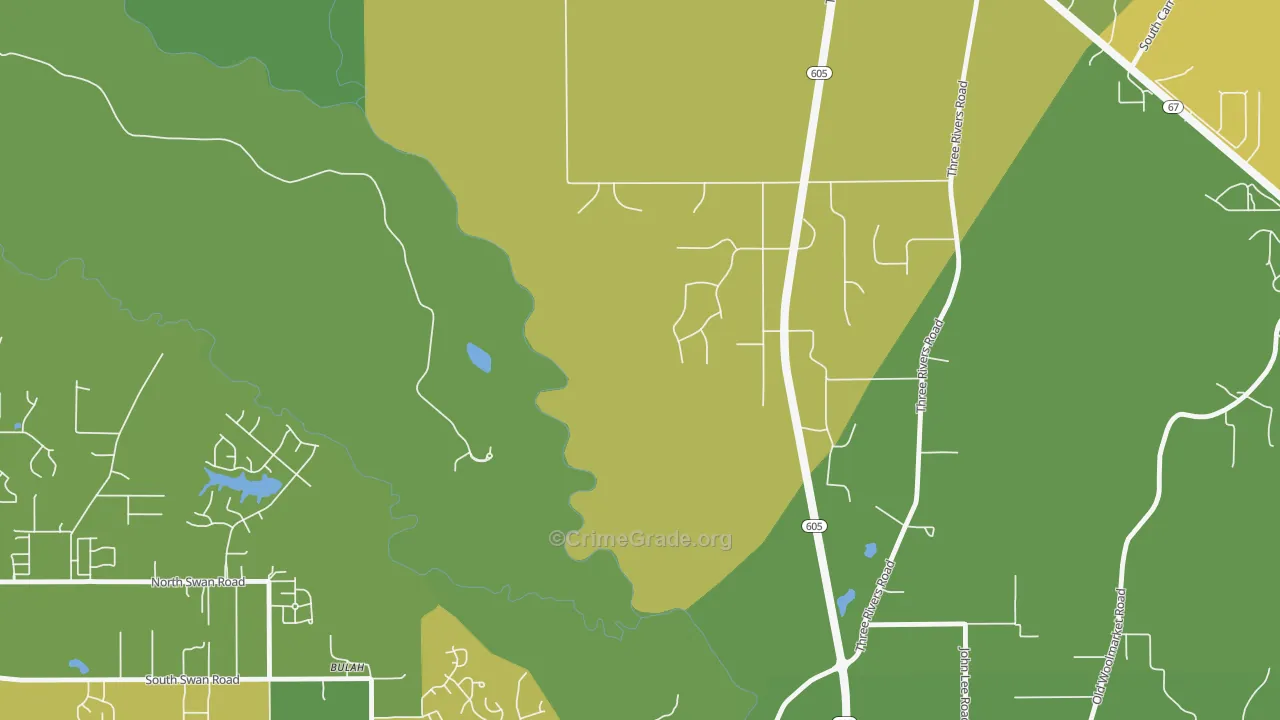 Loraine, MS Map of Murder Rates