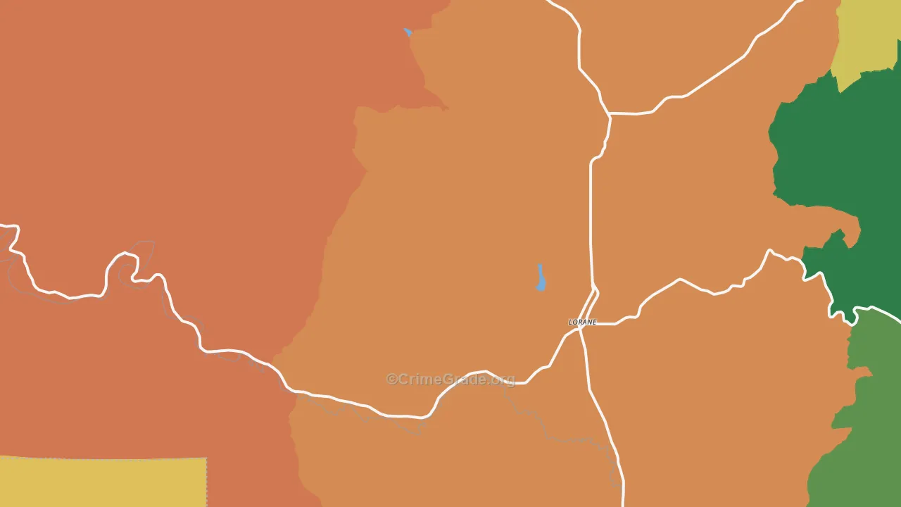 Lorane, OR Map of Murder Rates