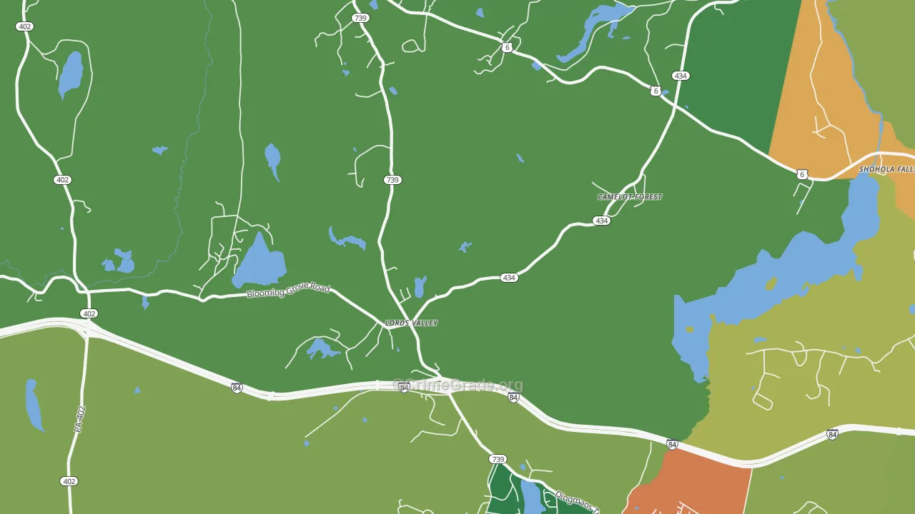 Lords Valley, PA Map of Murder Rates