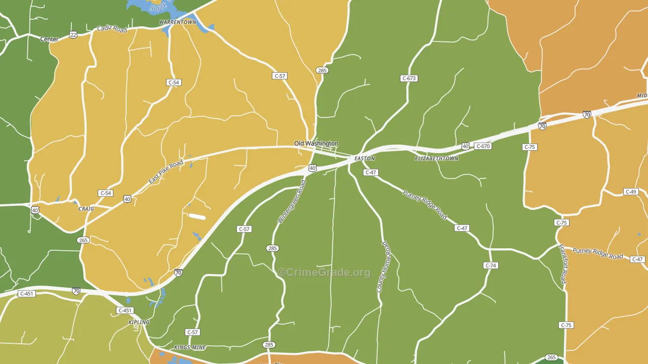 Lore City, OH Map of Murder Rates