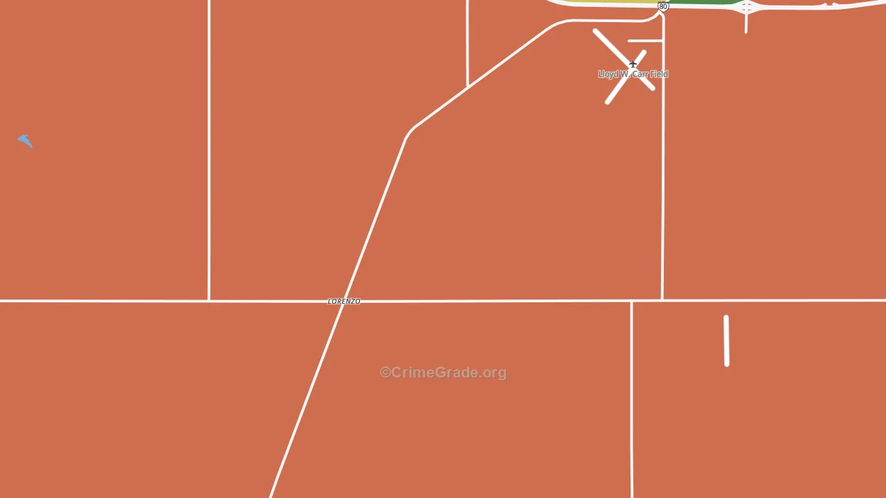 Lorenzo, NE Map of Murder Rates