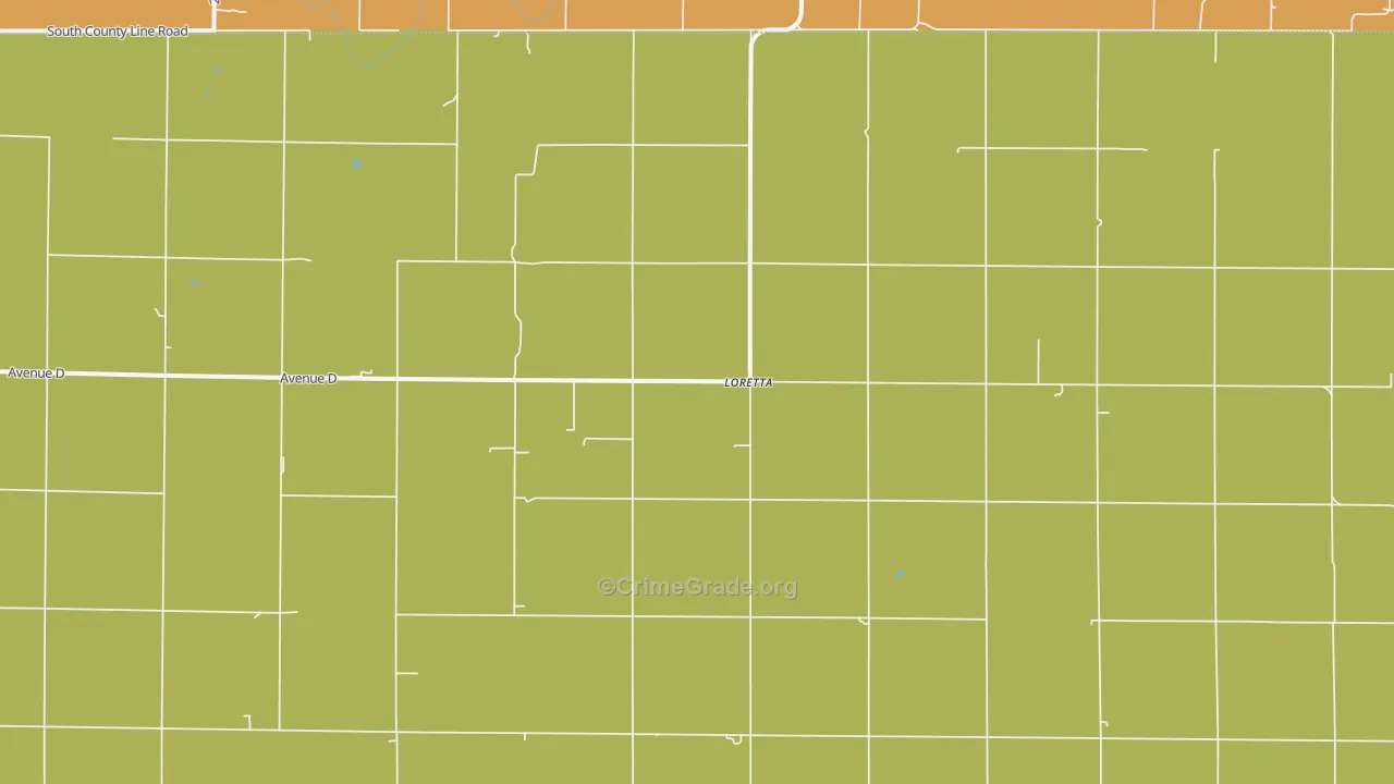 Loretta, KS Map of Murder Rates