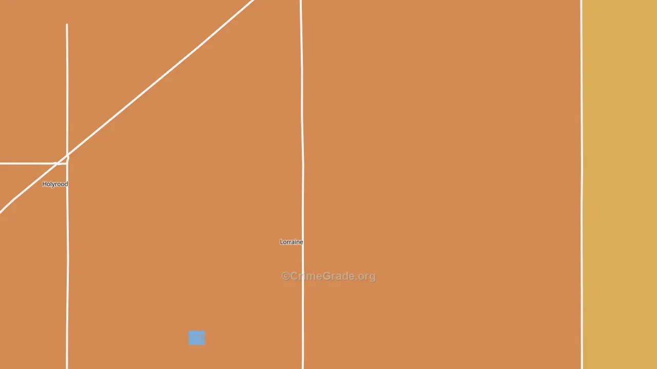 Lorraine, KS Map of Murder Rates