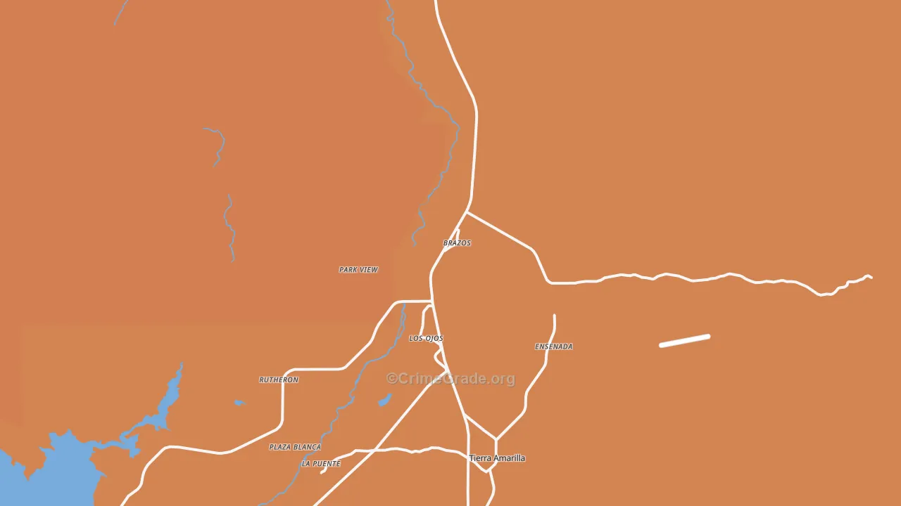 Los Ojos, NM Map of Murder Rates