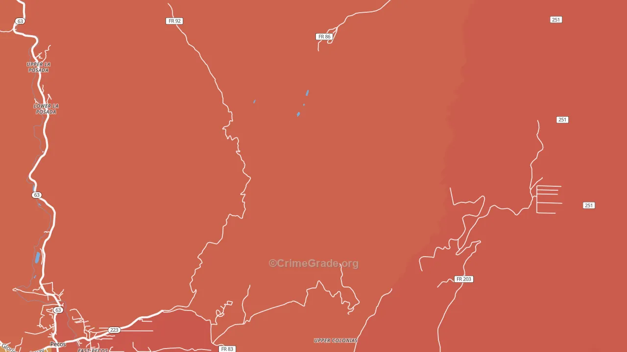 Los Pachecos, NM Map of Murder Rates