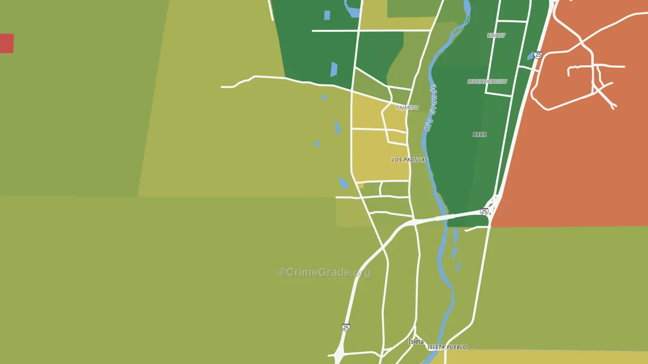Los Padillas, NM Map of Murder Rates