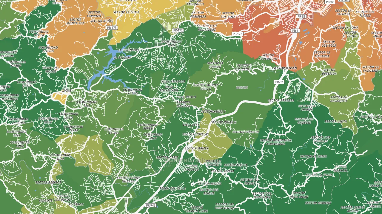 Los Panes, PR Map of Murder Rates