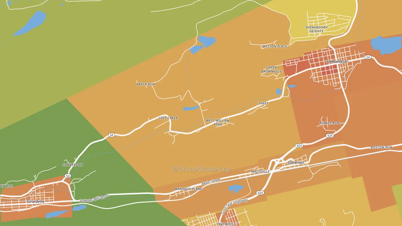 Lost Creek, PA Map of Murder Rates
