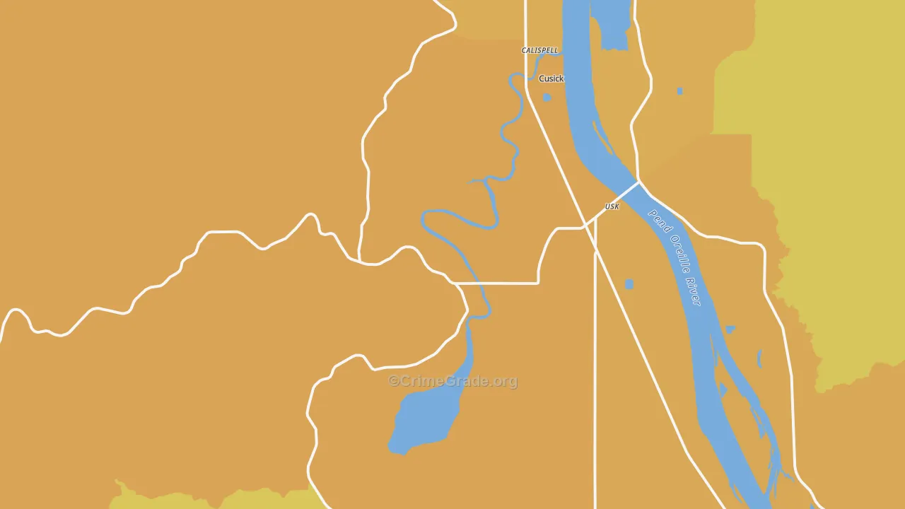 Lost Creek, WA Map of Murder Rates