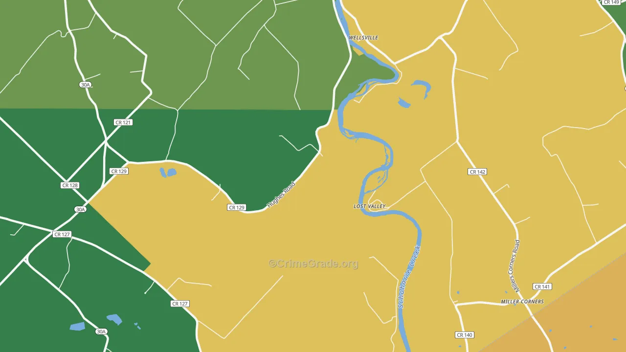 Lost Valley, NY Map of Murder Rates