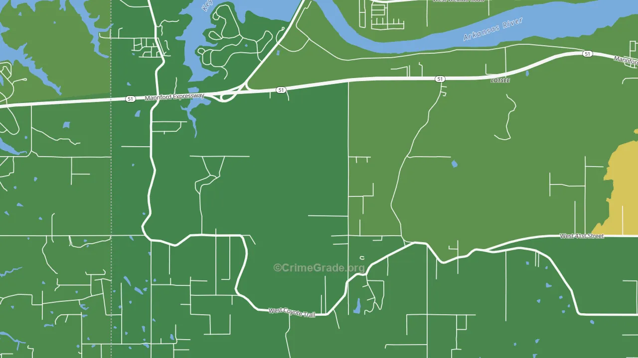 Lotsee, OK Map of Murder Rates