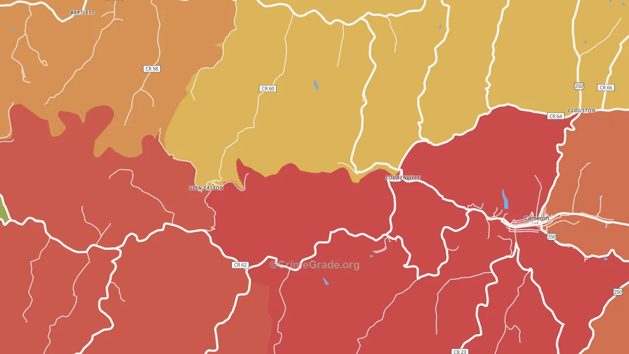 Loudenville, WV Map of Murder Rates