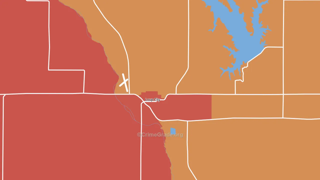 Loup City, NE Map of Murder Rates