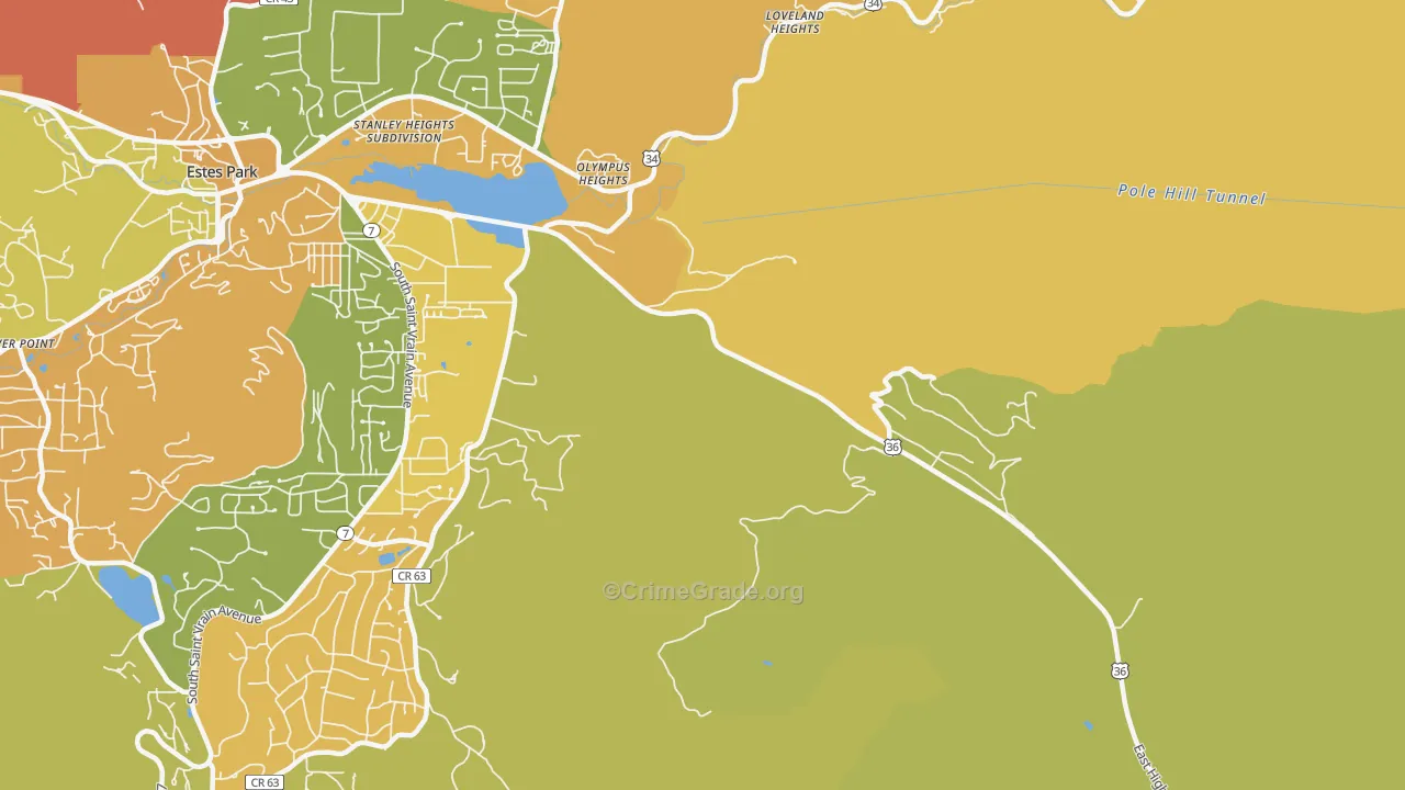Loveland Heights, CO Map of Murder Rates