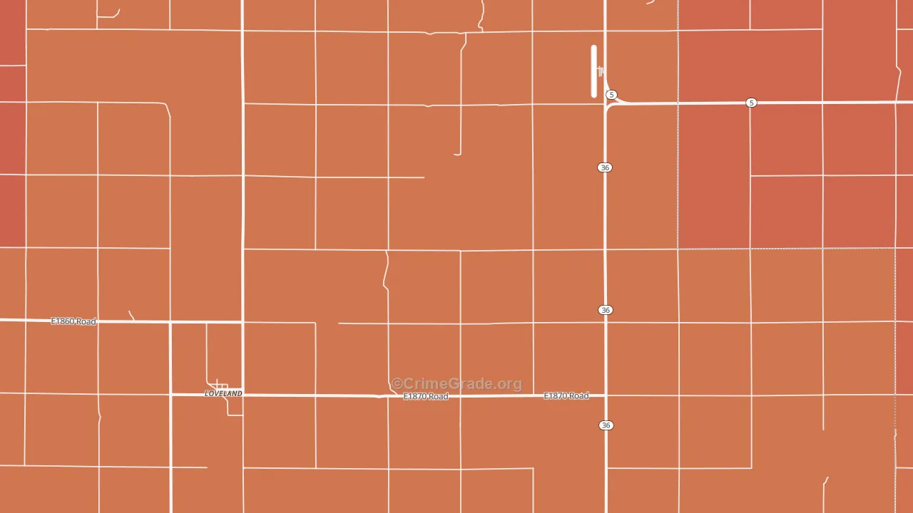Loveland, OK Map of Murder Rates