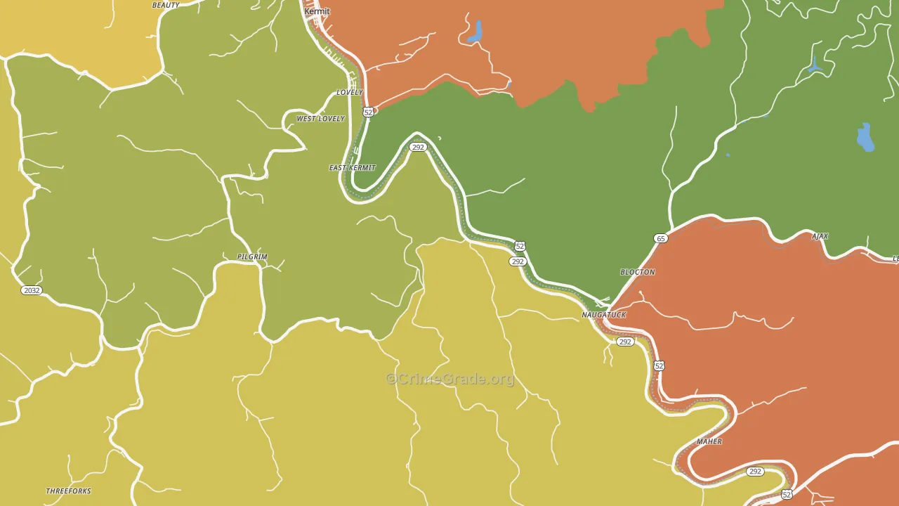Lovely, KY Map of Murder Rates