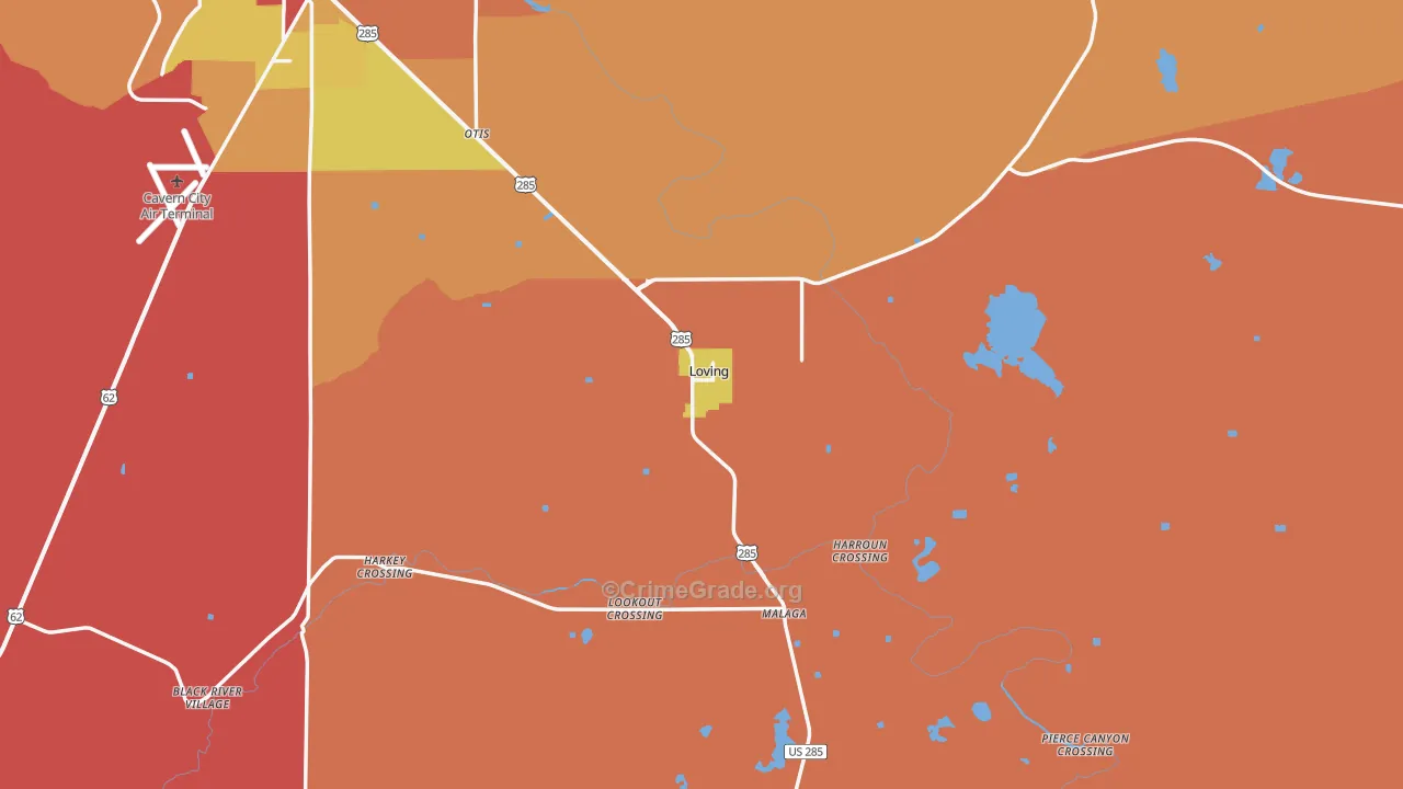 Loving, NM Map of Murder Rates