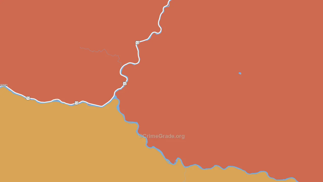 Lowell, ID Map of Murder Rates
