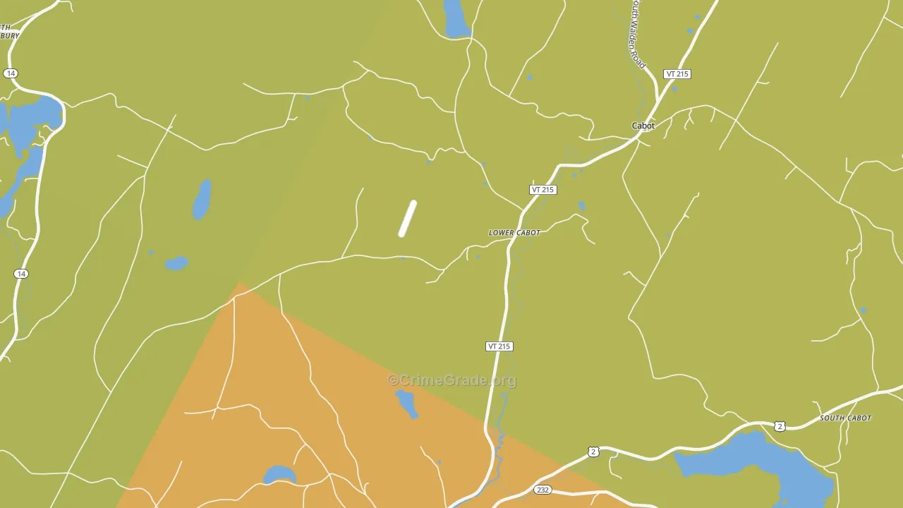 Lower Cabot, VT Map of Murder Rates