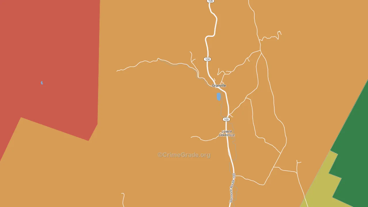 Lower Granville, VT Map of Murder Rates