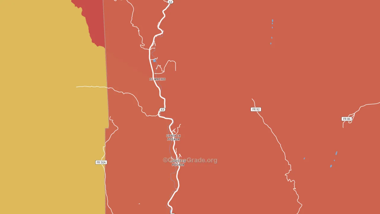 Lower La Posada, NM Map of Murder Rates