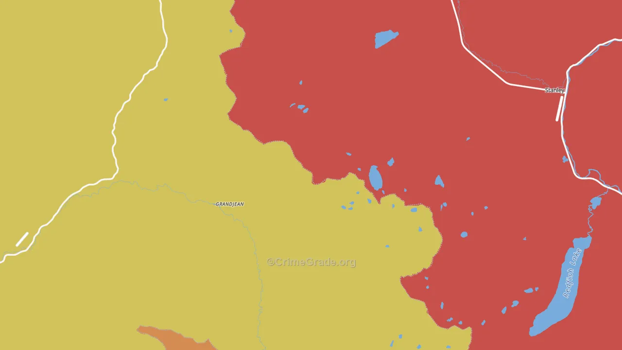 Lower Stanley, ID Map of Murder Rates