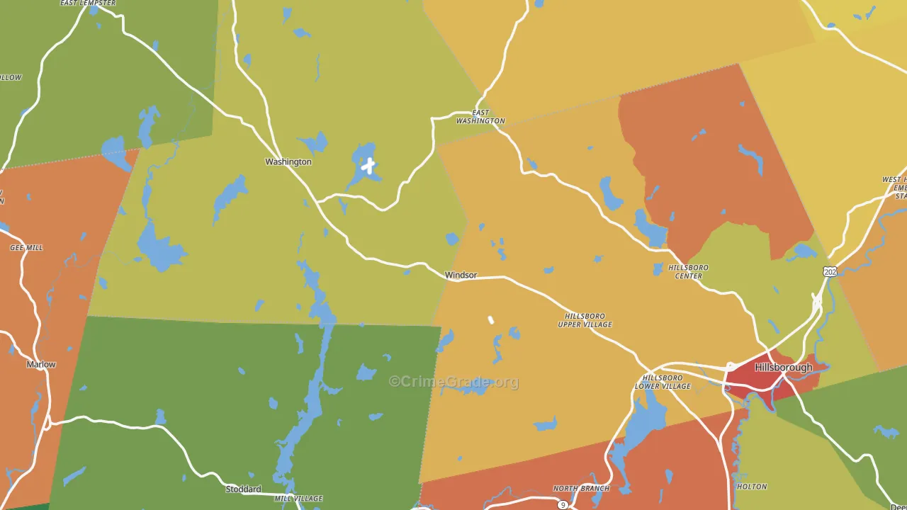 Lower Village, NH Map of Murder Rates