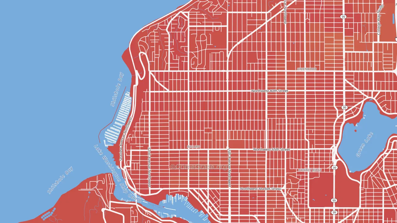 Loyal Heights, Seattle, WA Map of Murder Rates