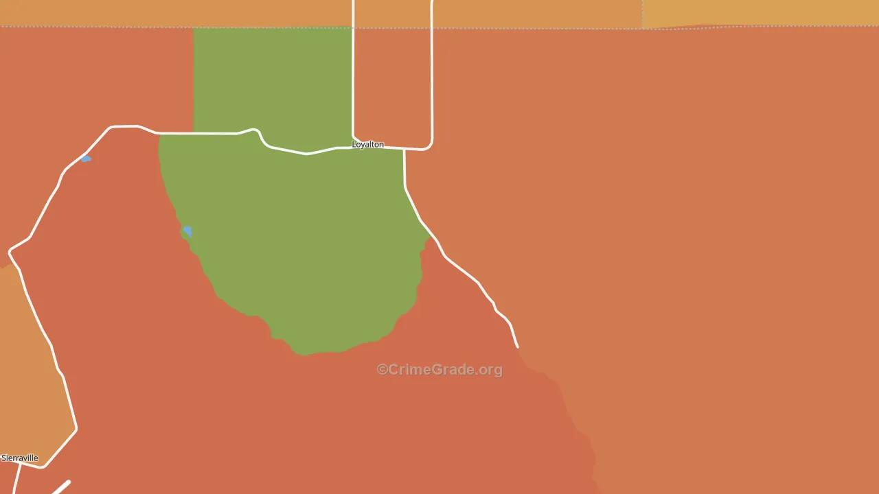 Loyalton, CA Map of Murder Rates