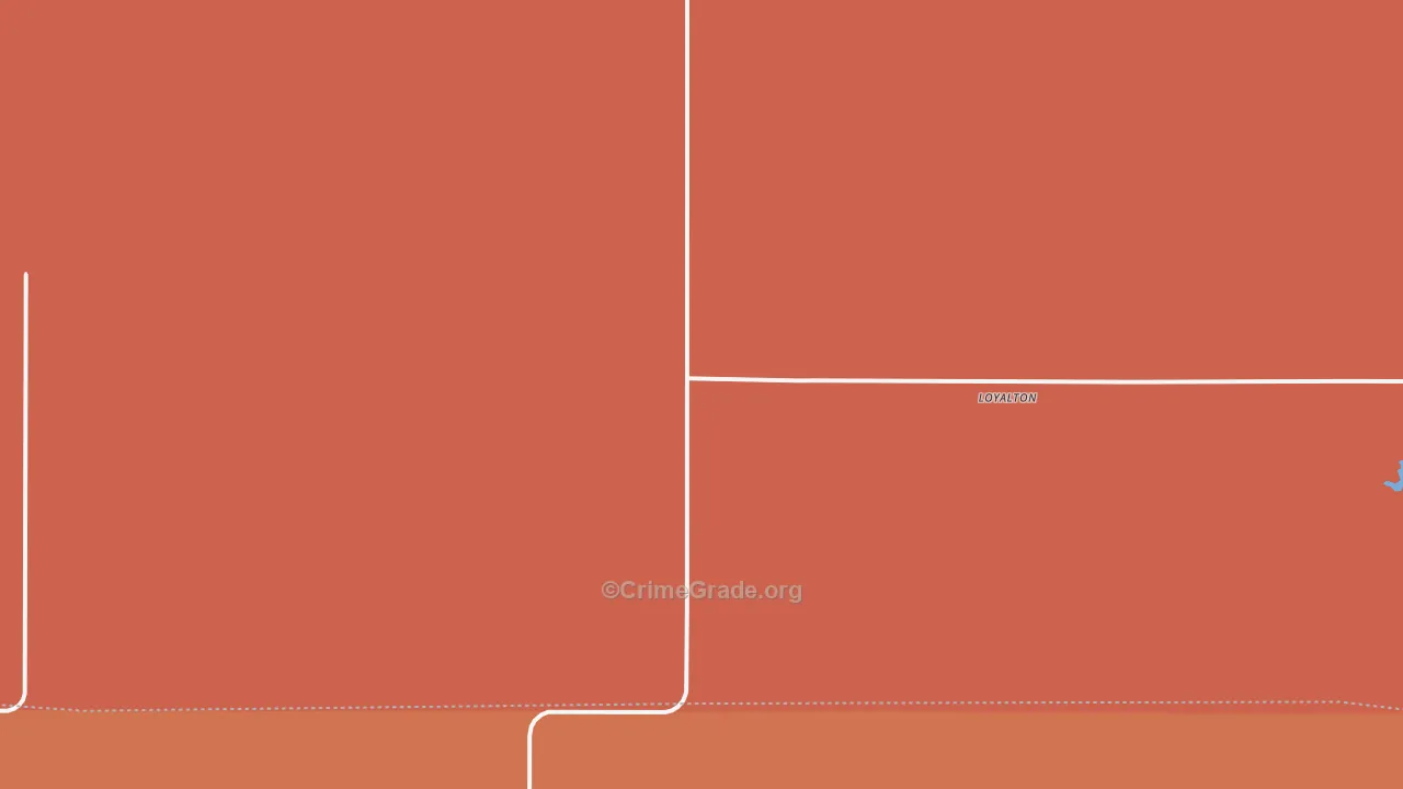 Loyalton, SD Map of Murder Rates