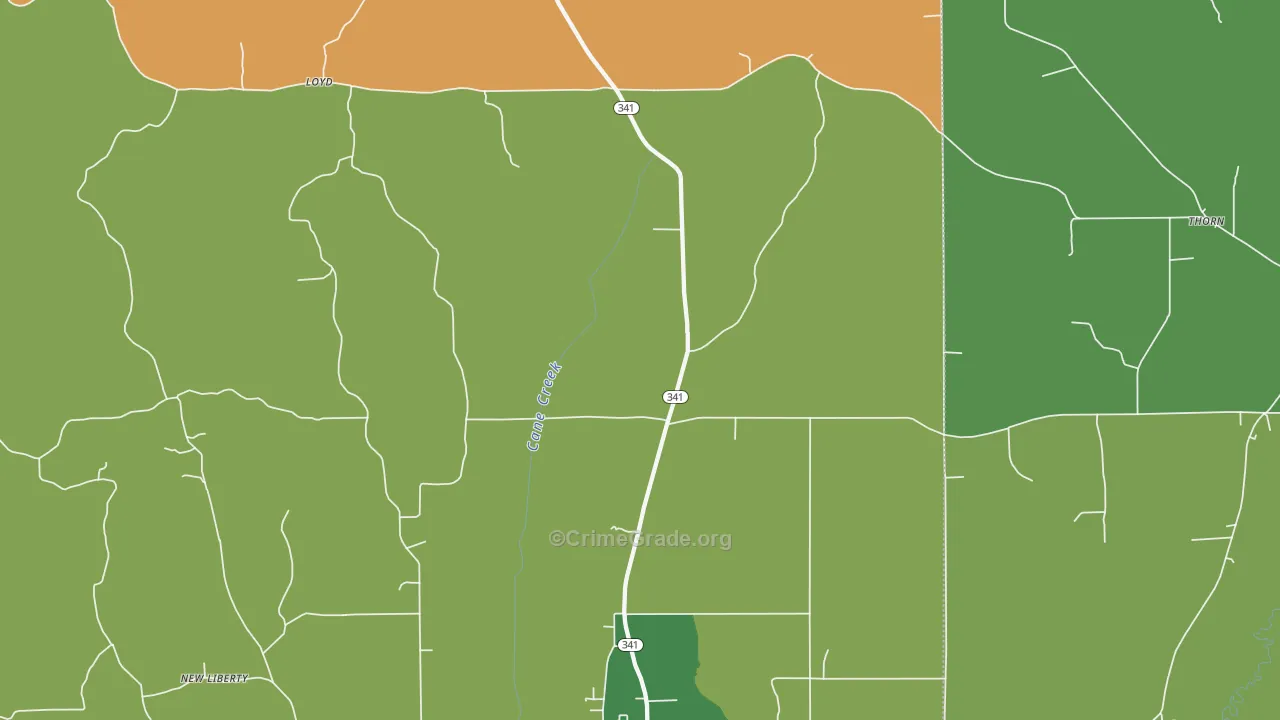 Loyd, MS Map of Murder Rates