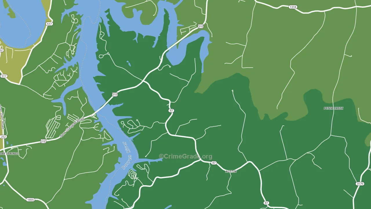 Lucas, KY Map of Murder Rates