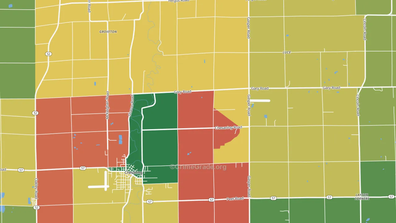 Luce, MI Map of Murder Rates