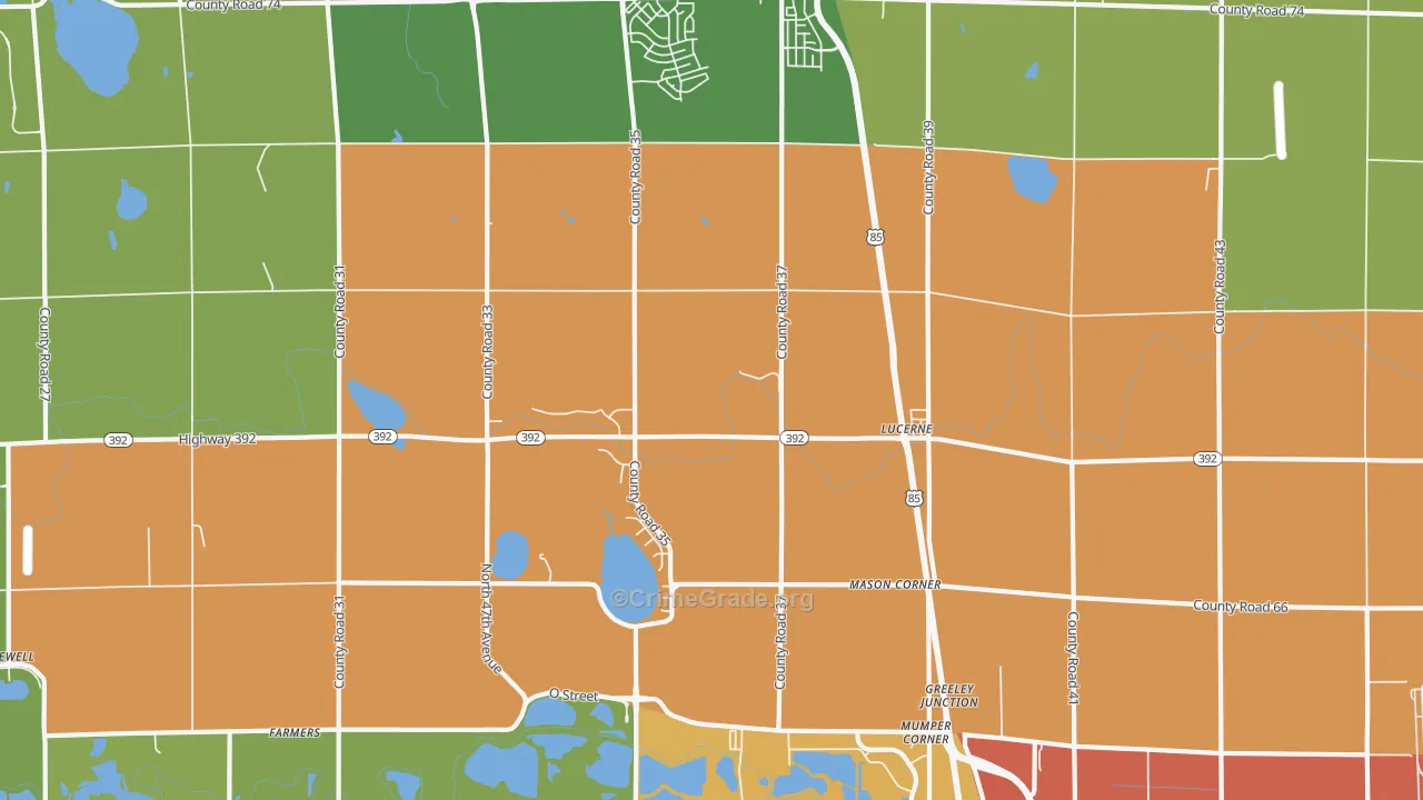 Lucerne, CO Map of Murder Rates