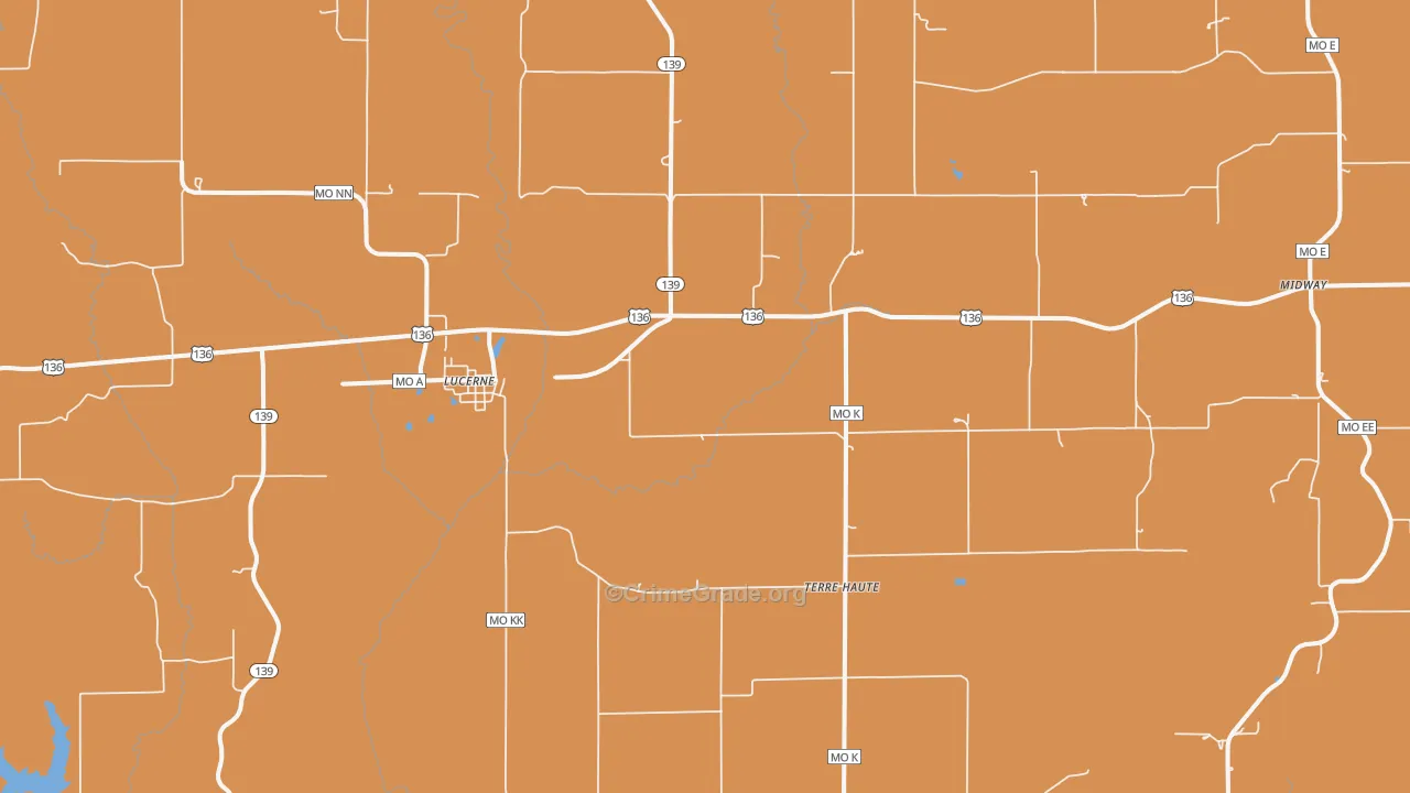 Lucerne, MO Map of Murder Rates