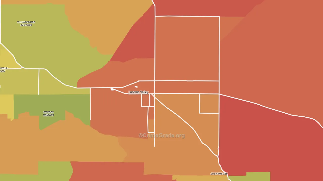 Lucerne Valley, CA Map of Murder Rates