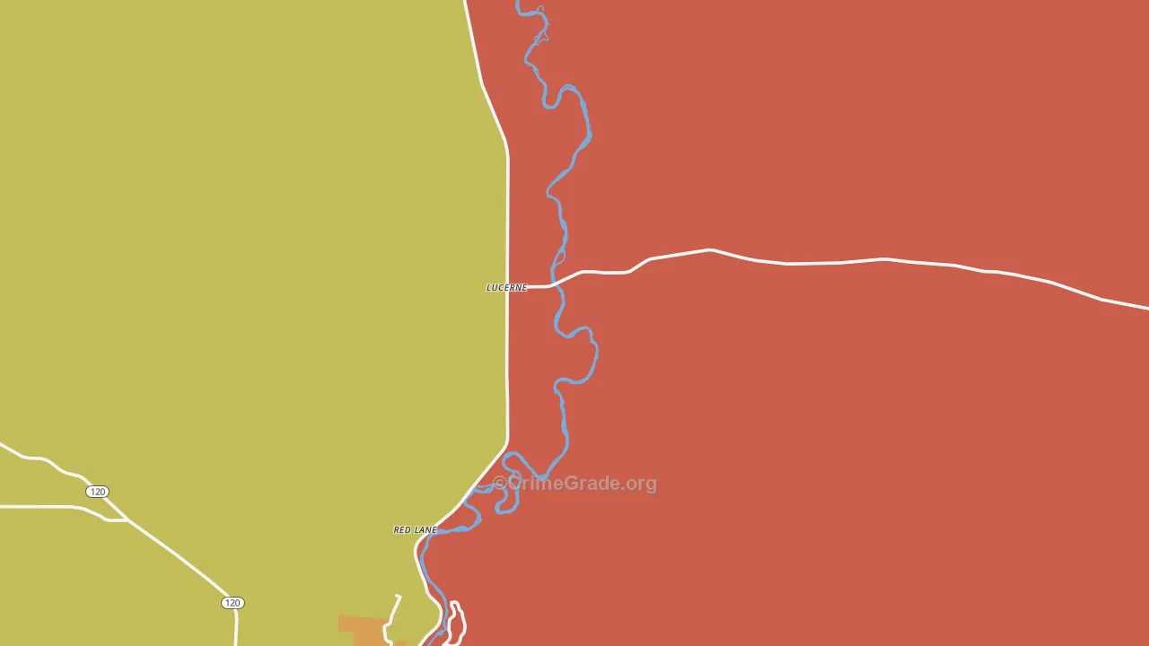 Lucerne, WY Map of Murder Rates
