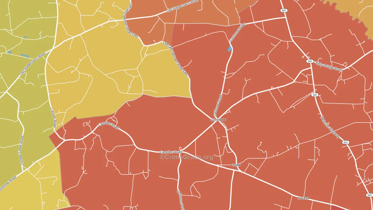 Lucknow, SC Map of Murder Rates