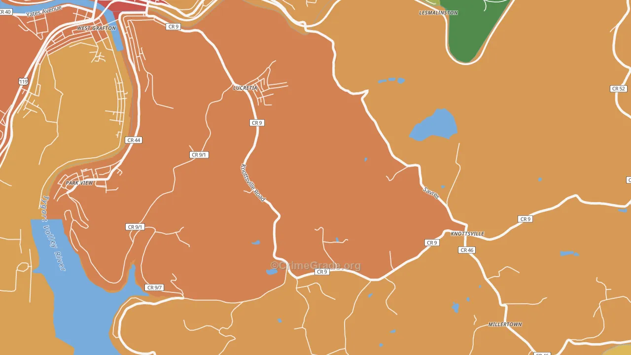 Lucretia, WV Map of Murder Rates