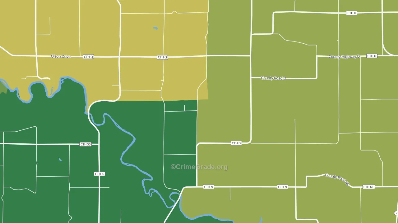 Ludington, WI Map of Murder Rates