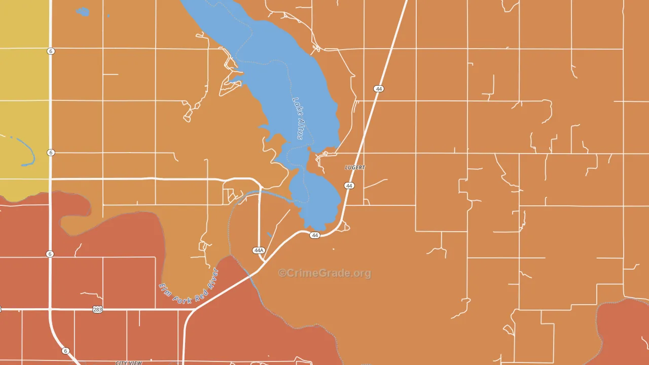 Lugert, OK Map of Murder Rates
