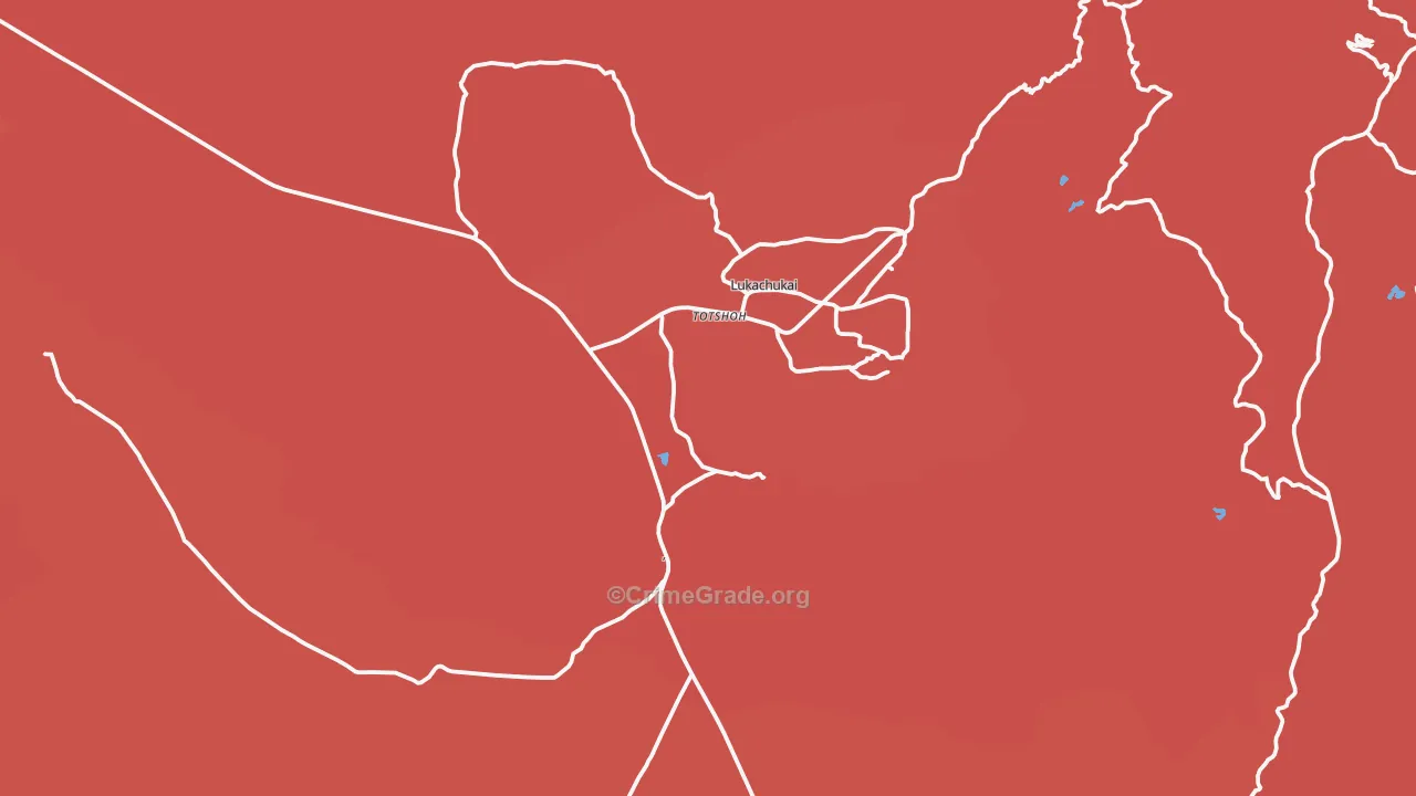 Lukachukai, AZ Map of Murder Rates
