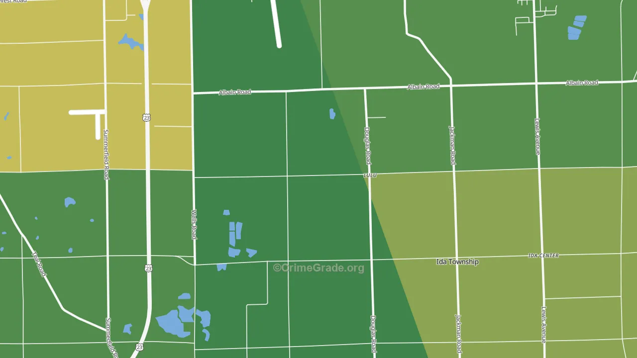 Lulu, MI Map of Murder Rates